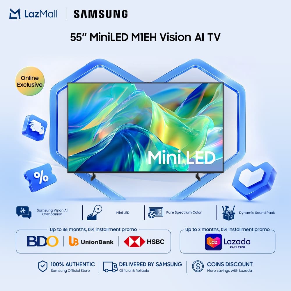 [Online Exclusive] Samsung 55" Mini LED M1EH 4K Samsung Vision AI Smart TV (2026)