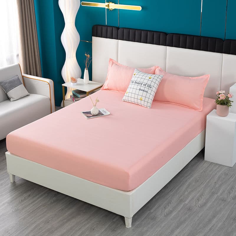 ✅3PCS/SET✅Korean Bedsheet Full Garterized Fitted Sheet Single/Double/Queen/King Size No Lukot No Gusot Plain Bedsheet Set Bed Sheets Cover with Garter 100% Cotton