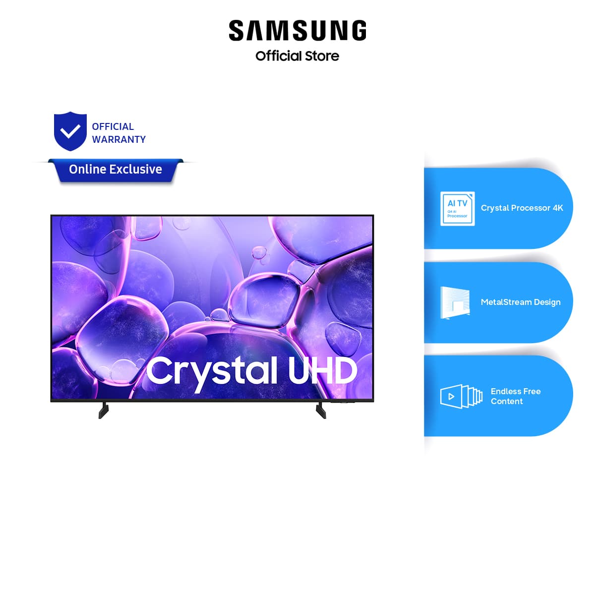 Samsung 55" Crystal UHD UE100F 4K Smart TV UA55UE100FGXXP